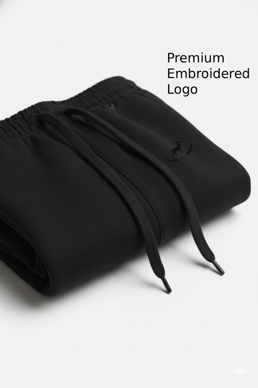 Kleeves Classic 260 GSM Terry Fabric Black Sweatpants