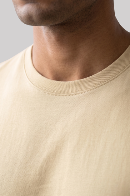 Kleeves Supima Cotton Beige T-Shirt- 100% Supima Cotton