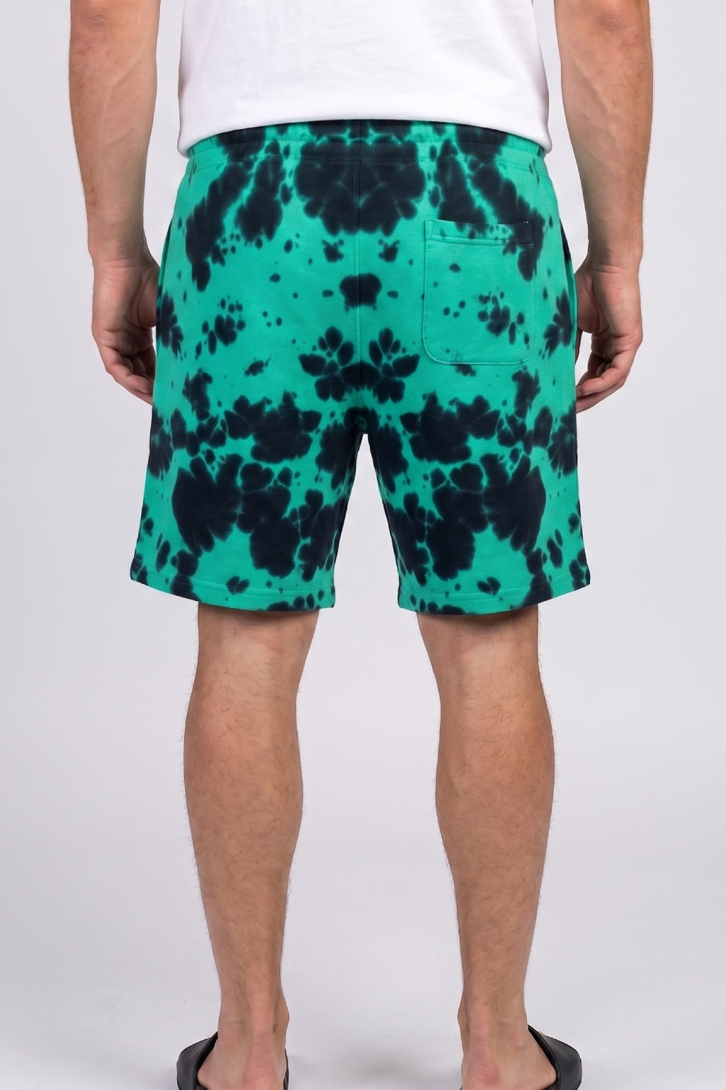 Toxic Drip Tie-Dye Green Black Shorts