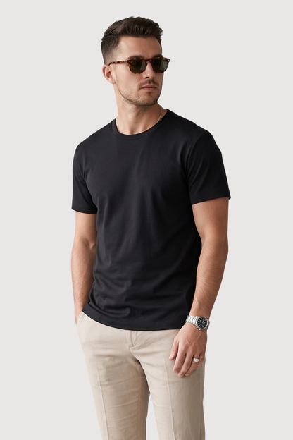 Kleeves Supima Cotton Black T-Shirt- 100% Supima Cotton