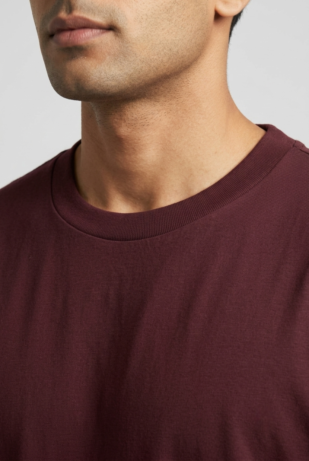 Kleeves Classic 100% Cotton 240 GSM Maroon Oversized T-Shirt