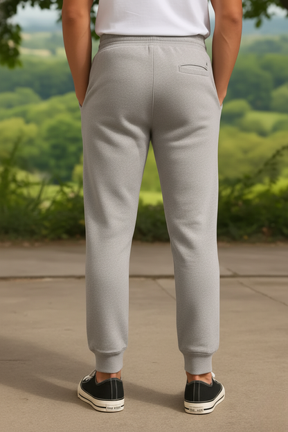 Kleeves Classic 100% Cotton Grey Melange Joggers