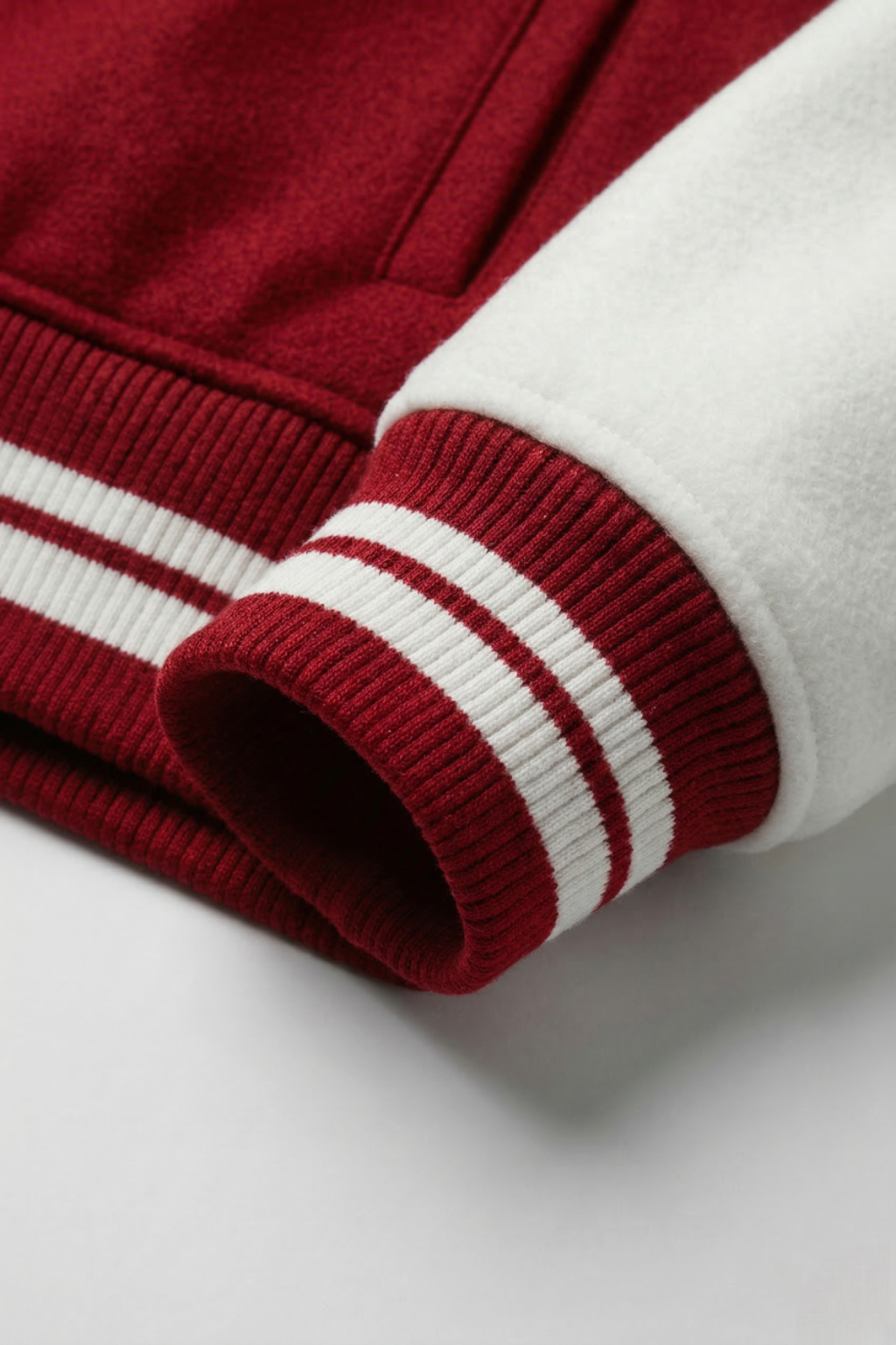 Kleeves Classic 100% Cotton Red Varsity Jacket
