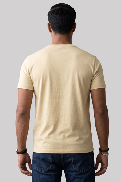 Kleeves Supima Cotton Beige T-Shirt- 100% Supima Cotton