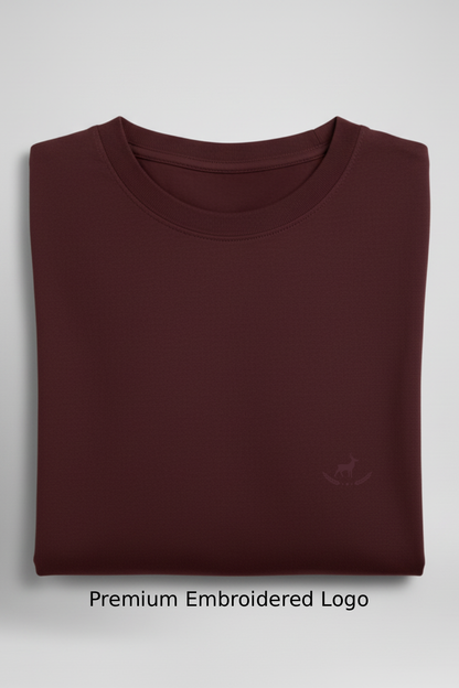 Kleeves Classic 100% Cotton 300 GSM Maroon Sweatshirt