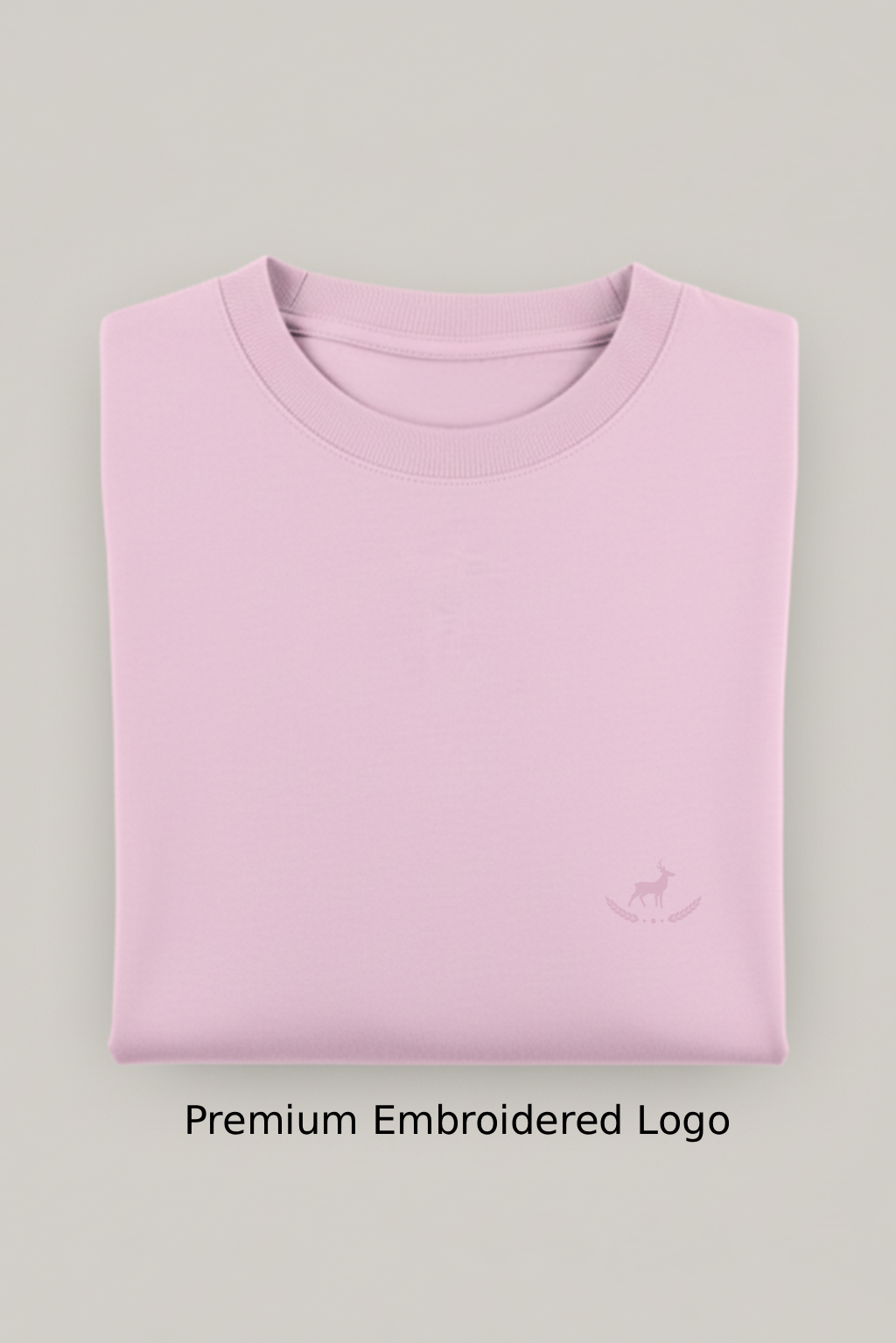 Kleeves Classic 100% Cotton 300 GSM Light Baby Pink Sweatshirt