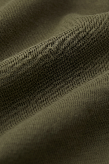 Kleeves Classic 100% Cotton 240 GSM Olive Green Oversized T-Shirt
