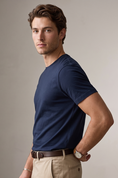 Kleeves Supima Cotton Navy Blue T-Shirt- 100% Supima Cotton