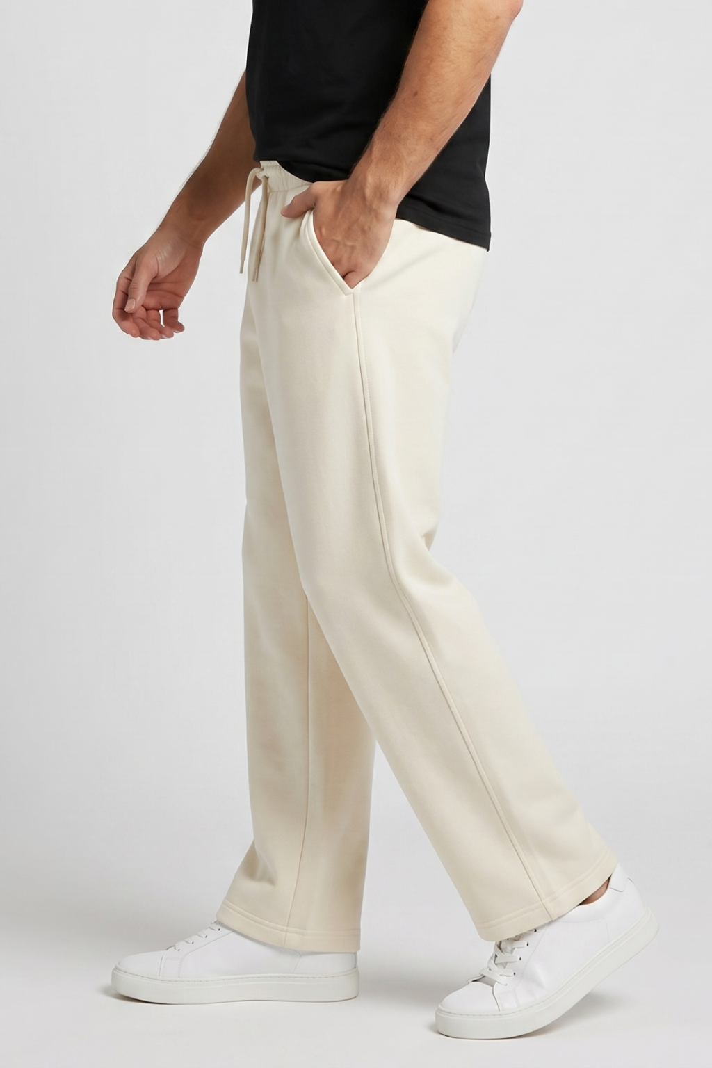 Kleeves Classic Terry Fabric Off-White Sweatpants