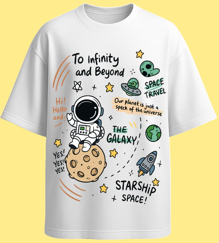 Oversized unisex white streetwear tshirt India