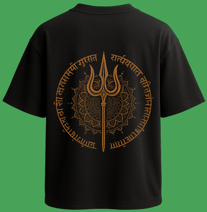 Oversized unisex black streetwear tshirt India