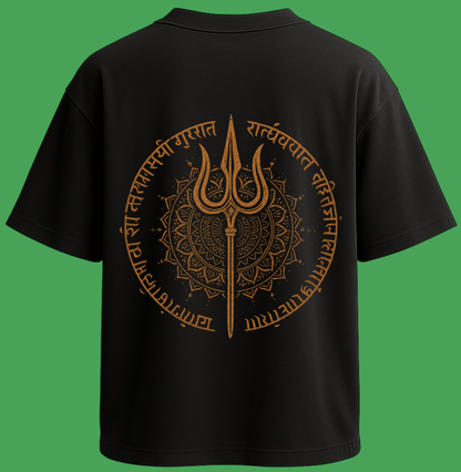 Oversized unisex black streetwear tshirt India