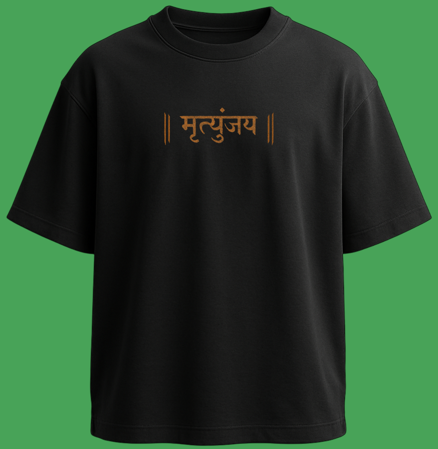 Oversized unisex black streetwear tshirt India