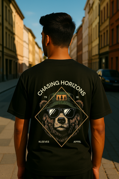 Oversized unisex black streetwear tshirt India