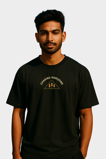 Chasing Horizons Oversized 100% Cotton 240 GSM T-Shirt