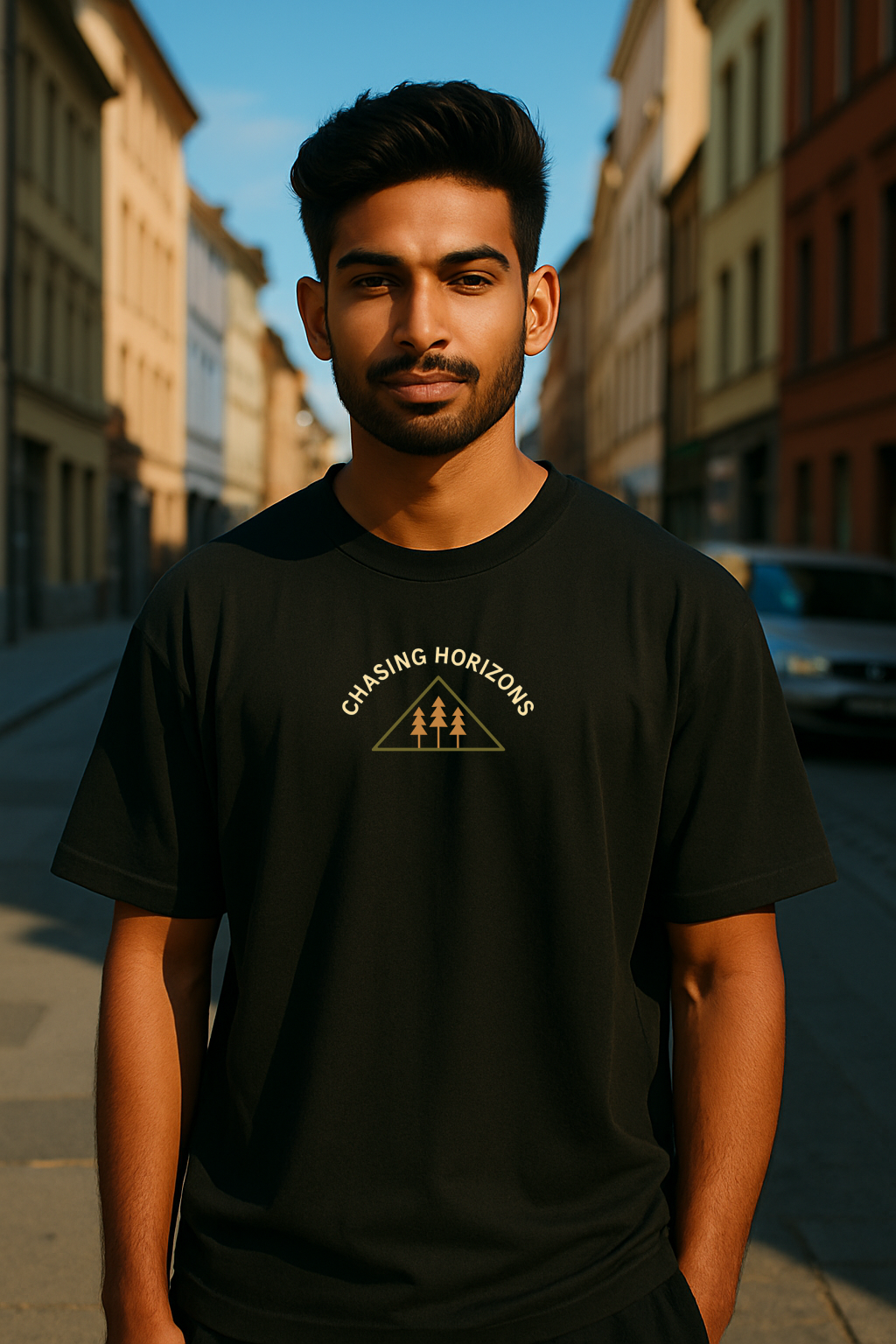 Oversized unisex black streetwear tshirt India