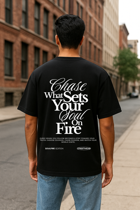 Oversized unisex black streetwear tshirt India