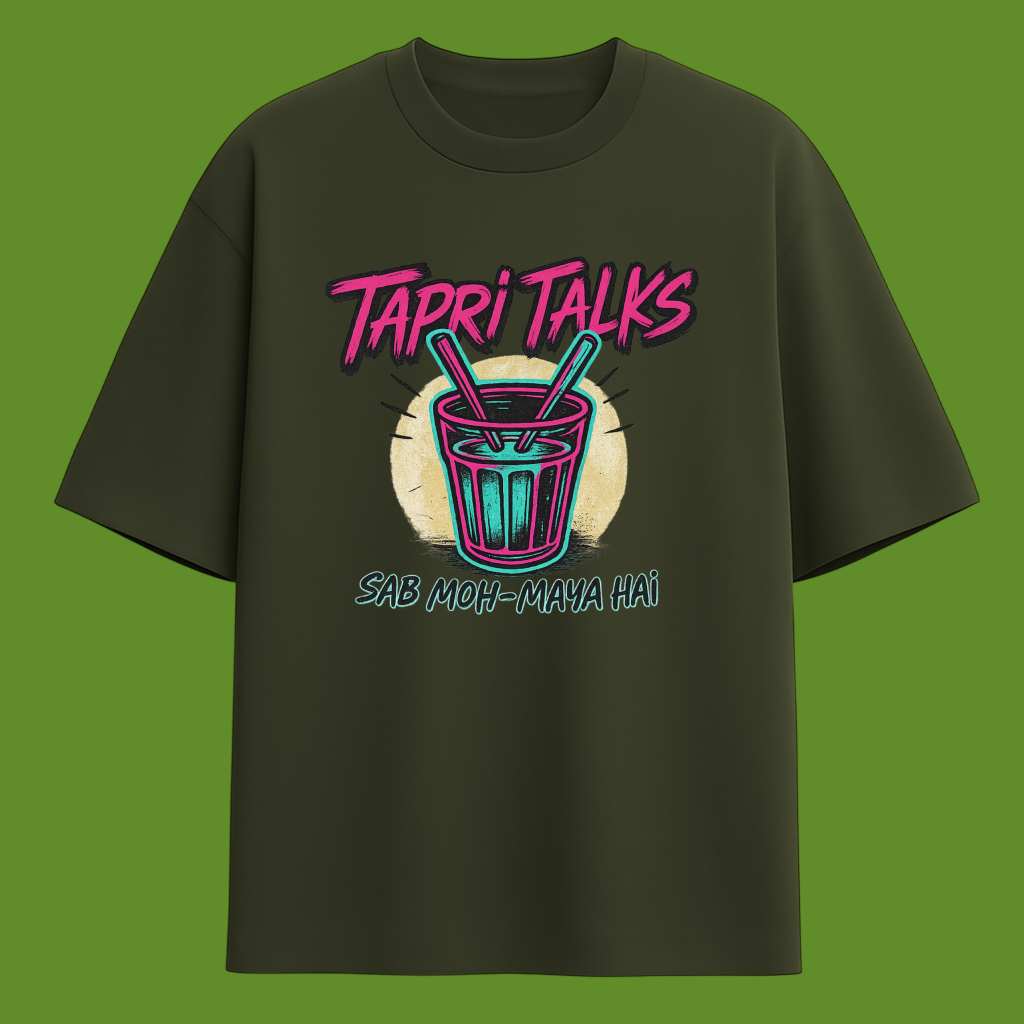 Oversized unisex olive green streetwear tshirt India