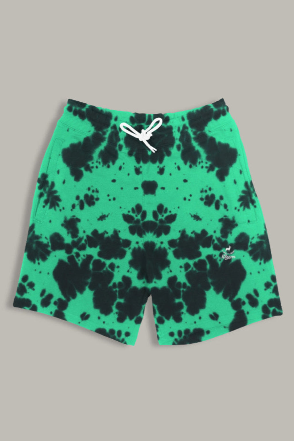 Regular tie dye green black shorts- streetwear shorts India