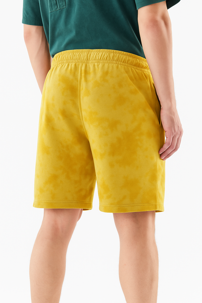 Regular tie dye yellow shorts- streetwear shorts India