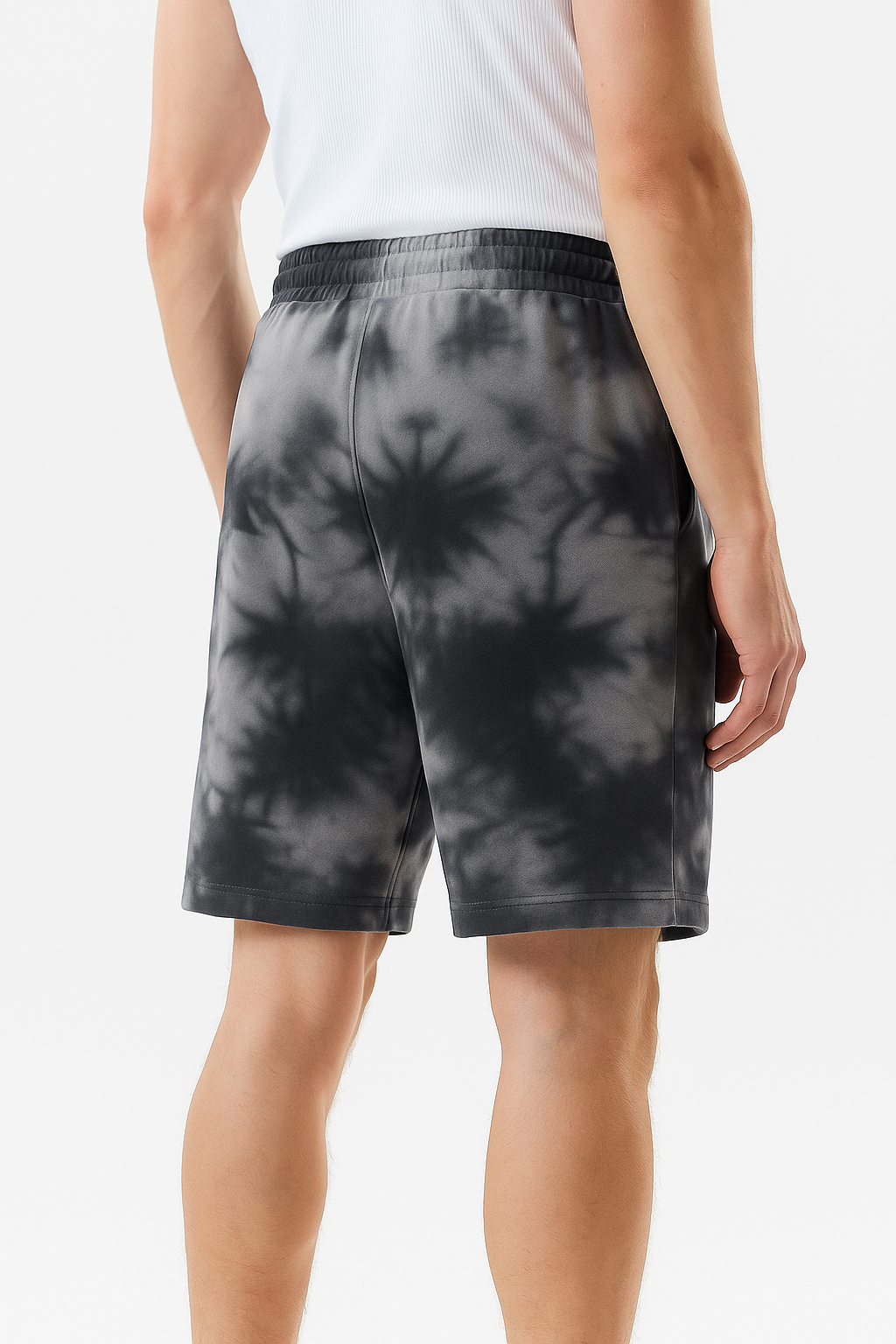 Regular tie dye white black shorts- streetwear shorts India