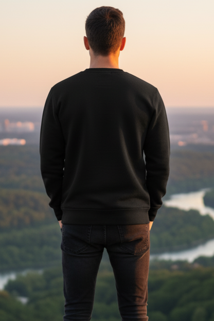 Cat Sarcasm Meter 100% Cotton 300 GSM Black Sweatshirt