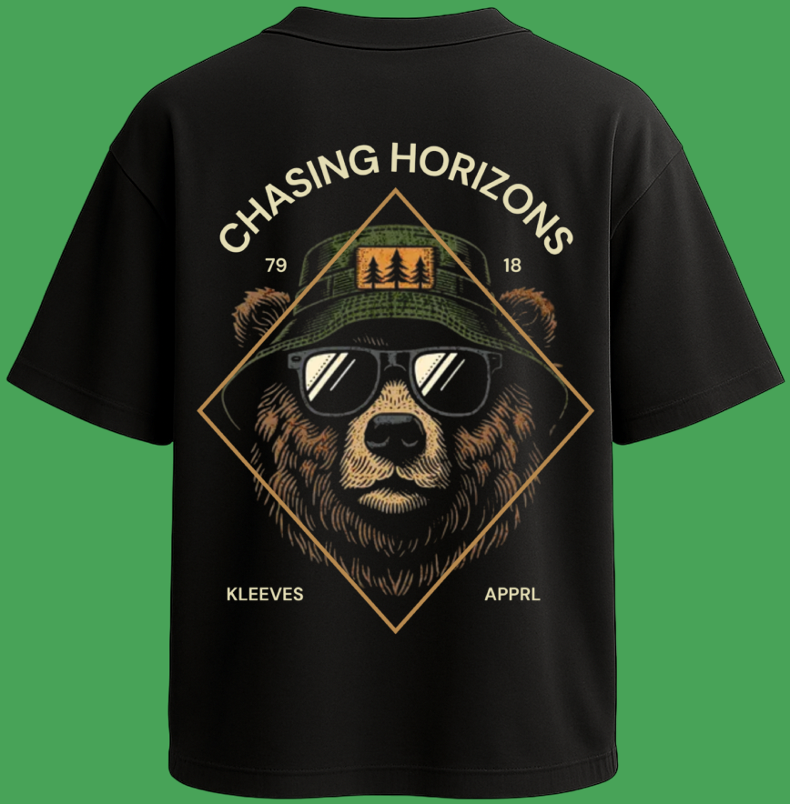 Oversized unisex black streetwear tshirt India