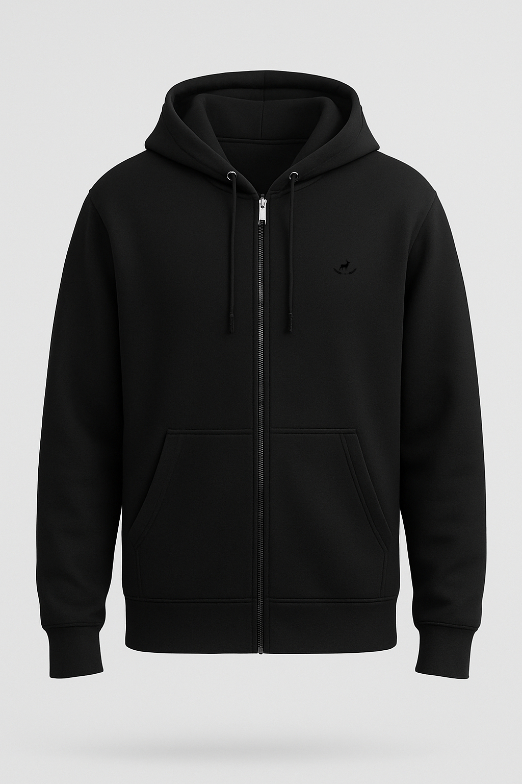 Kleeves Classic 400 GSM Black Zip Hoodie