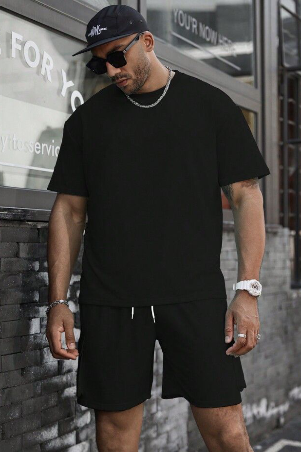 Oversized unisex black streetwear tshirt India