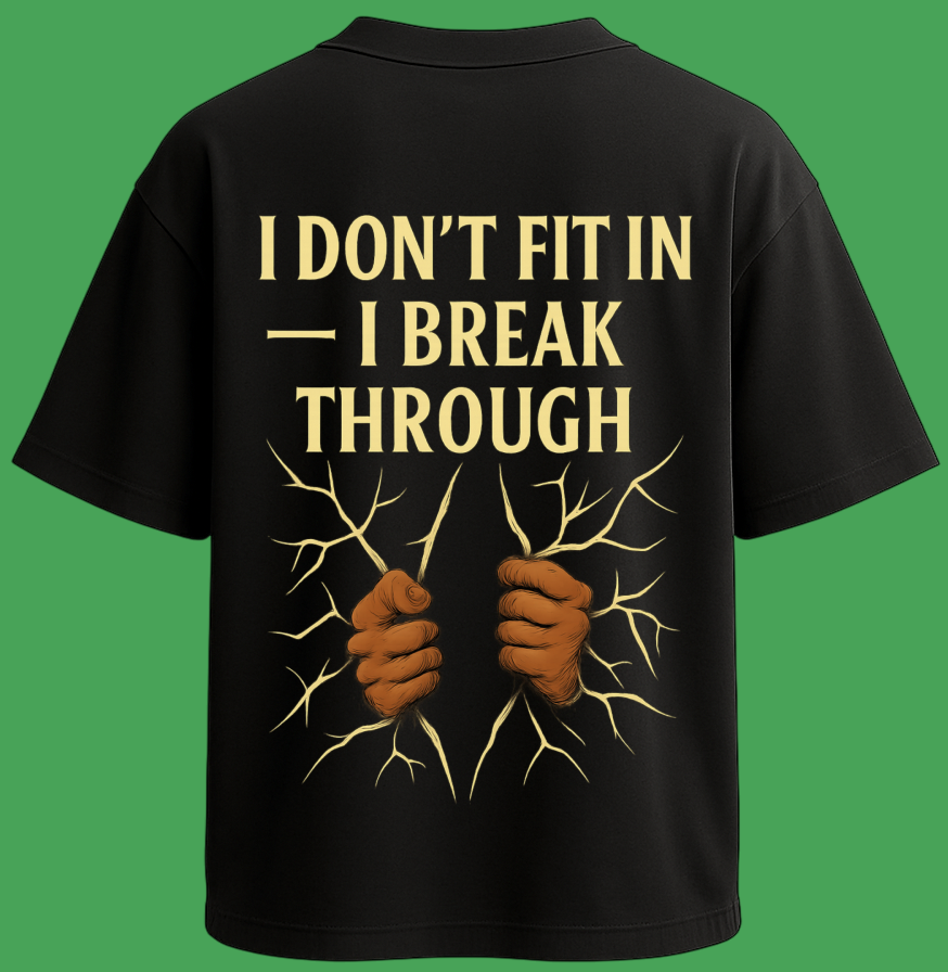 Oversized unisex black streetwear tshirt India