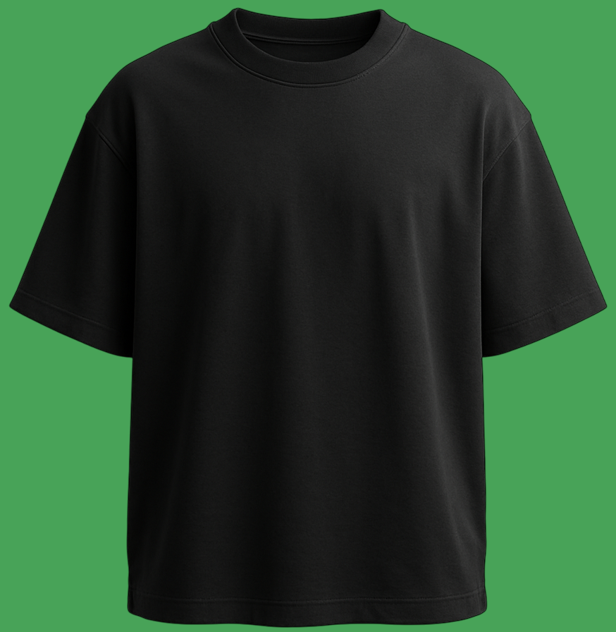 Oversized unisex black streetwear tshirt India