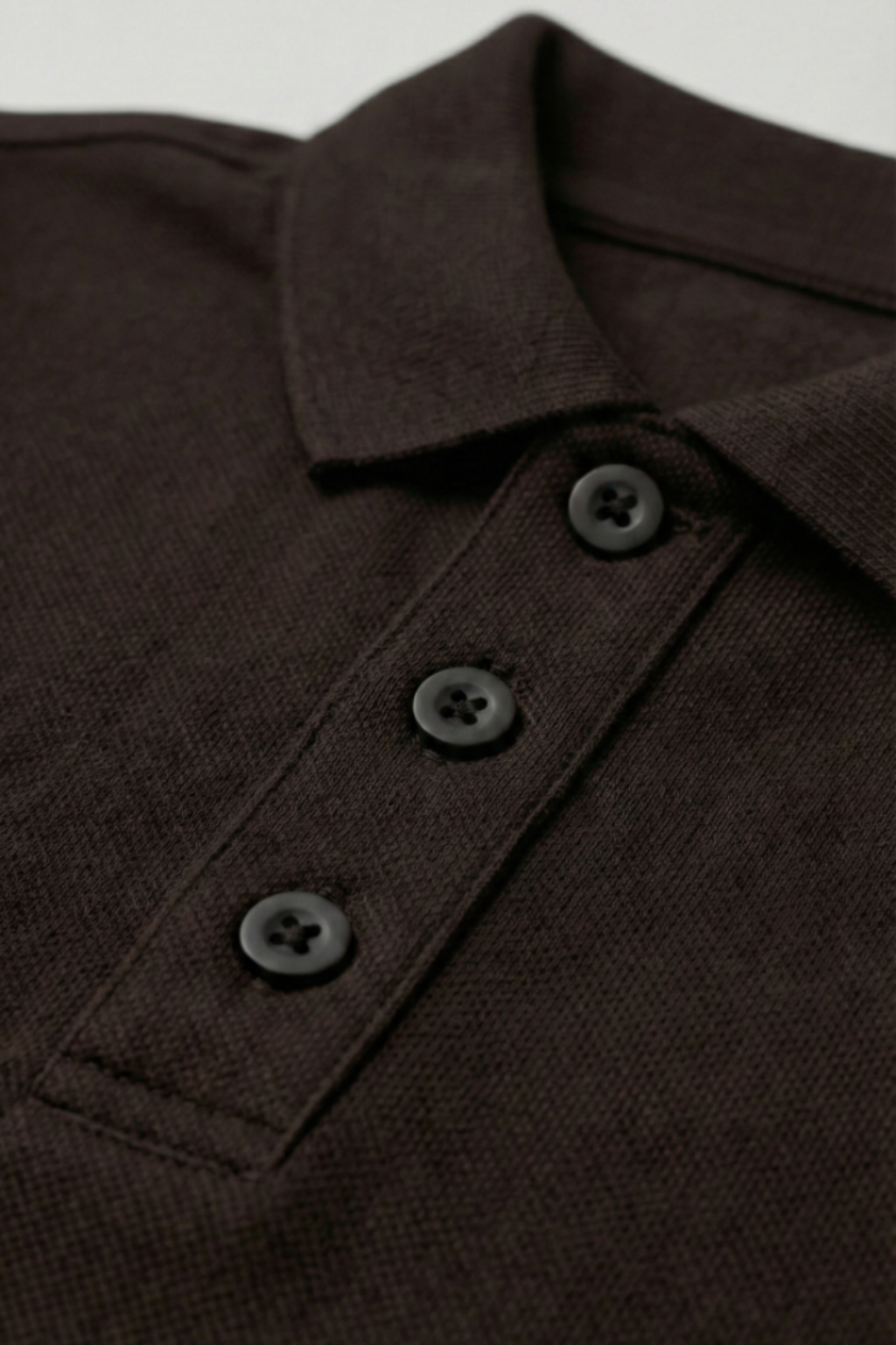 Men's Coffee Brown 100% Cotton Polo T-shirt