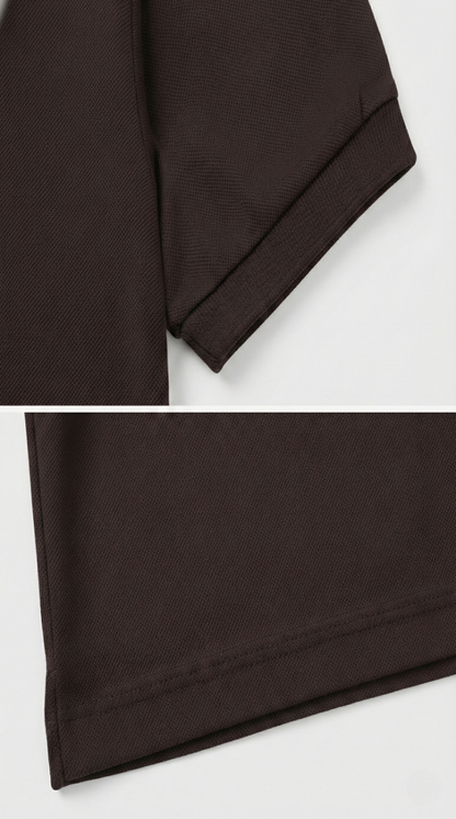 Men's Coffee Brown 100% Cotton Polo T-shirt