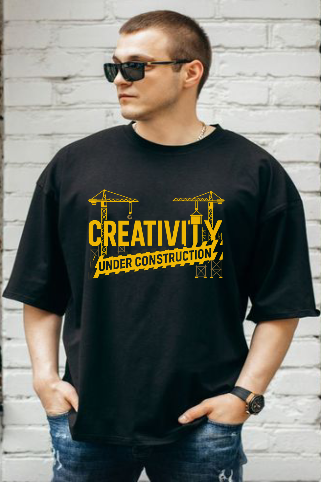 Oversized unisex black streetwear tshirt India