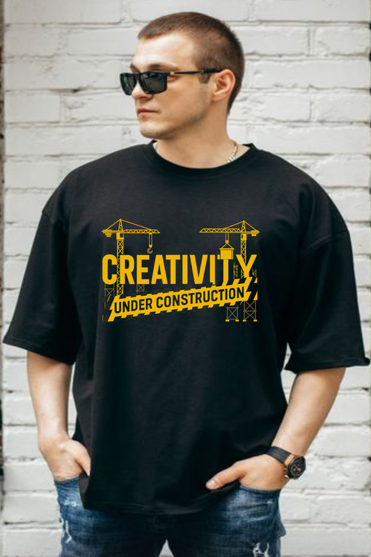Oversized unisex black streetwear tshirt India