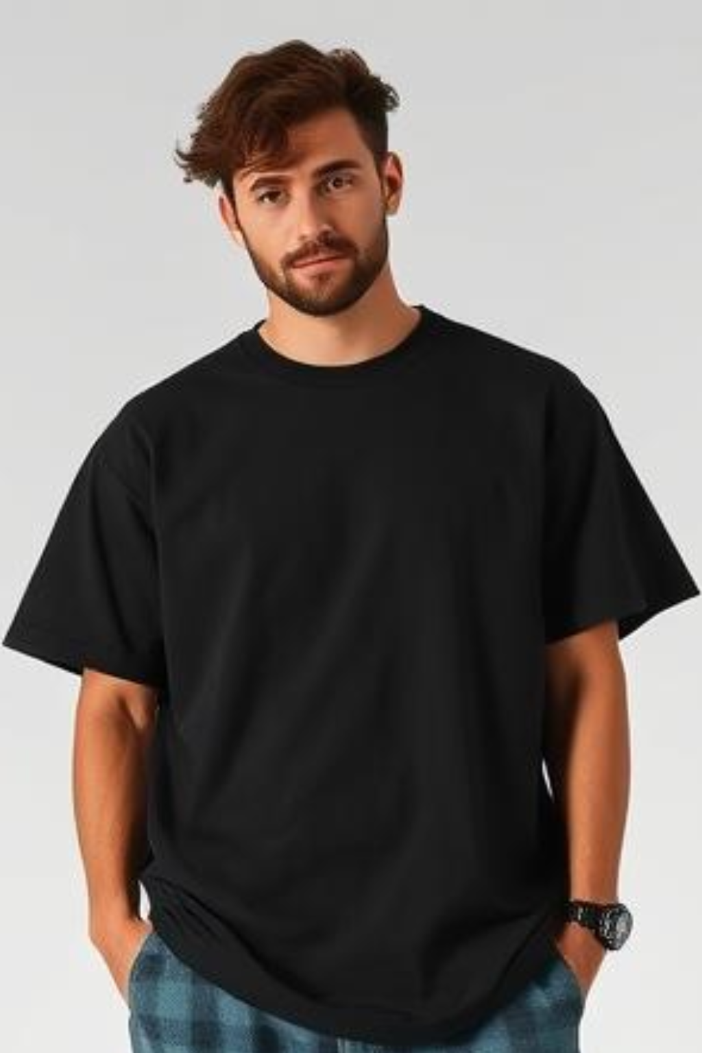Oversized unisex black streetwear tshirt India