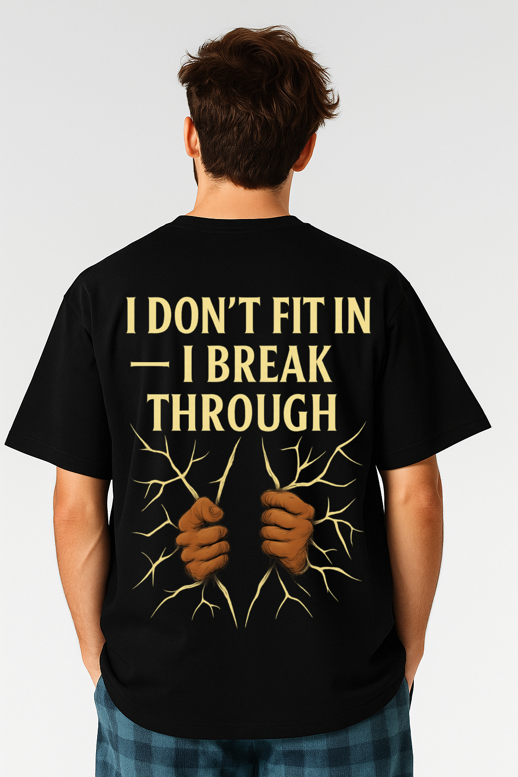 Oversized unisex black streetwear tshirt India