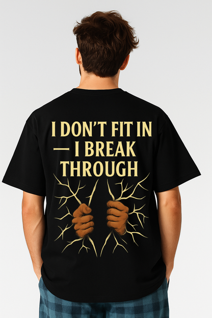 Oversized unisex black streetwear tshirt India