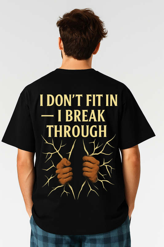 Oversized unisex black streetwear tshirt India