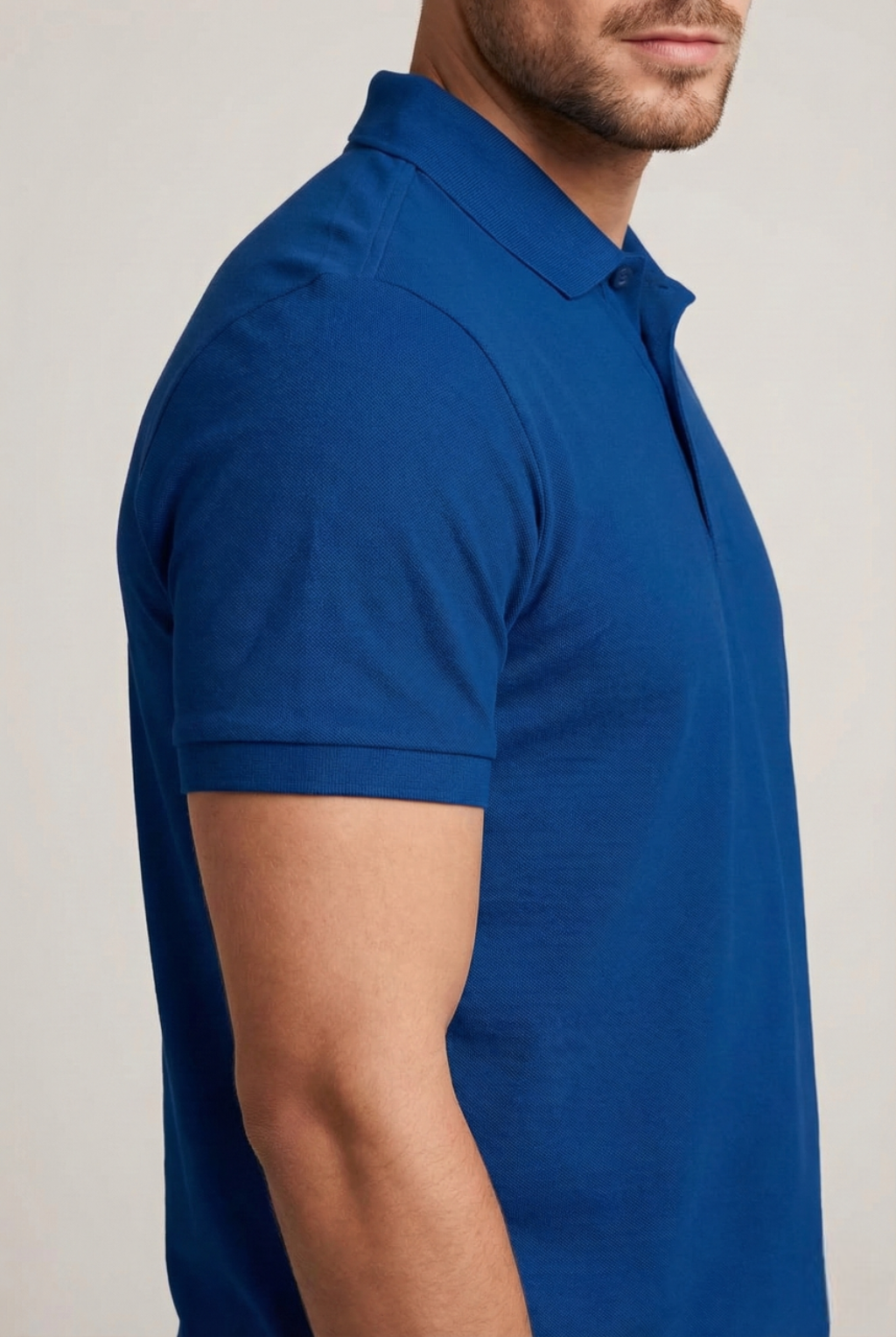 Men's Royal Blue 100% Cotton Polo T-shirt