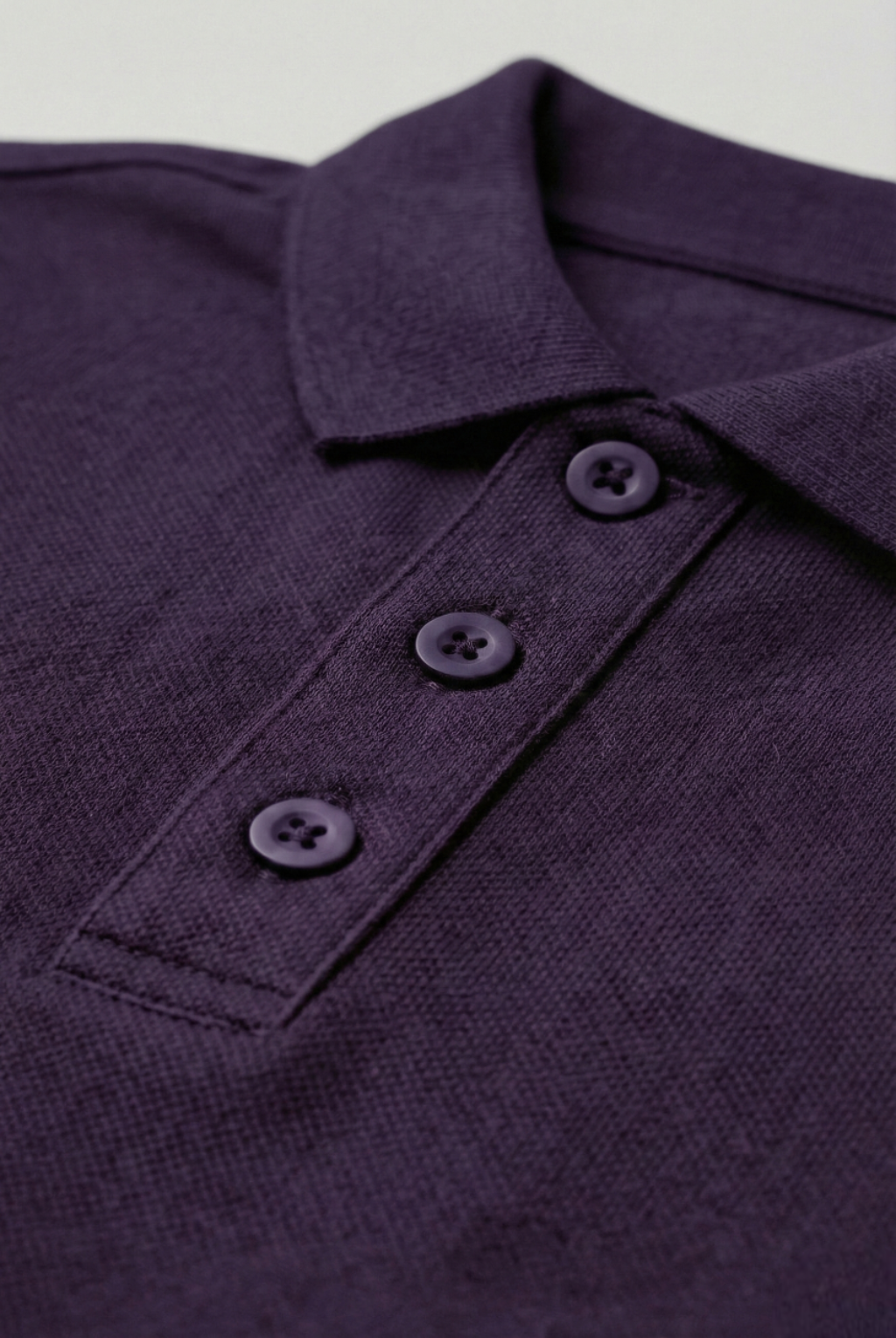 Men's Purple 100% Cotton Polo T-shirt