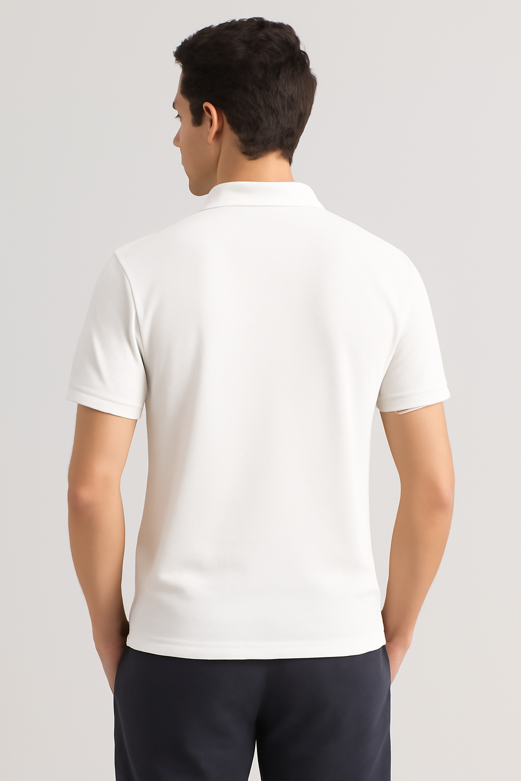 Men's White 100% Cotton 220 GSM Polo Tshirt