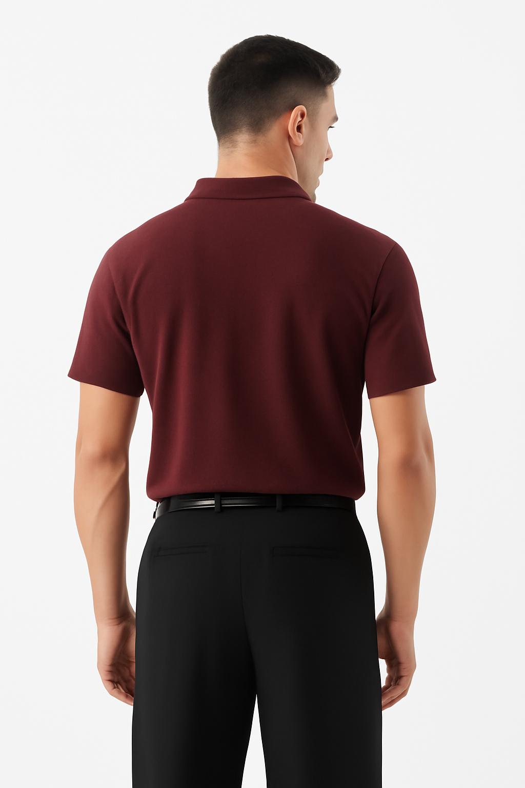 Men's Maroon 100% Cotton 220 GSM Polo Tshirt
