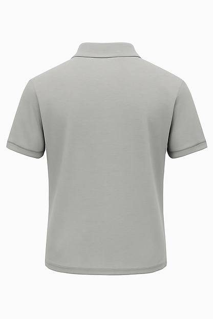 Men's Grey 100% Cotton 220 GSM Polo Tshirt
