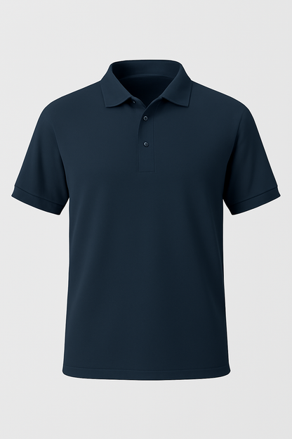 Men's Navy Blue 100% Cotton 220 GSM Polo Tshirt