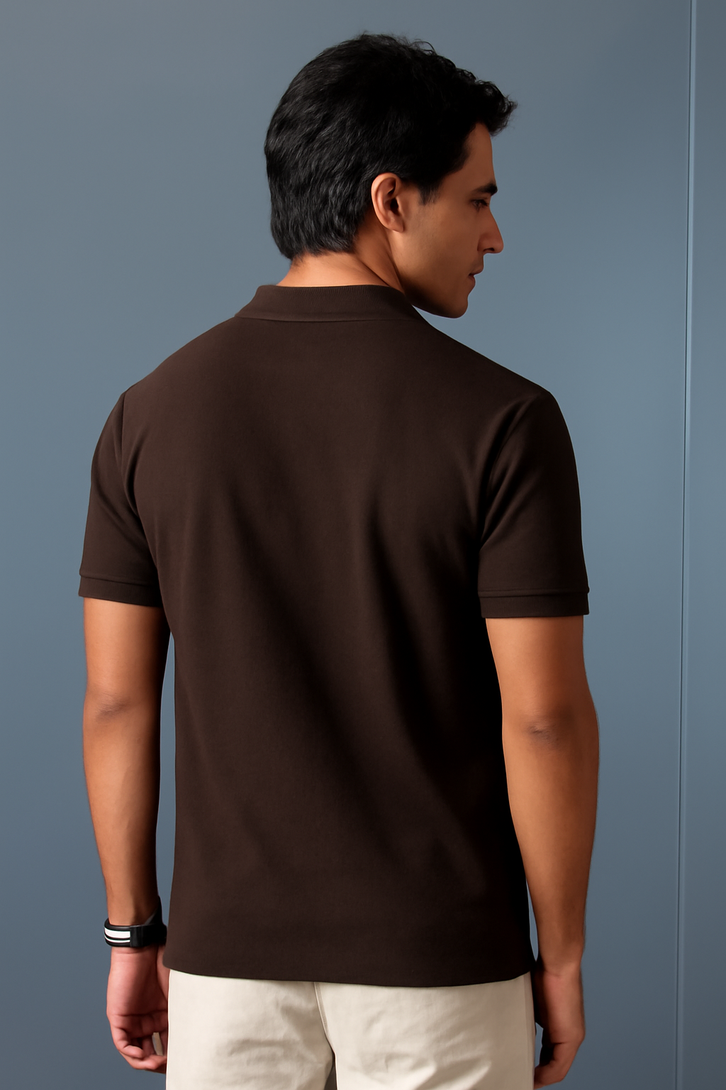 Men's Brown 100% Cotton 220 GSM Polo Tshirt