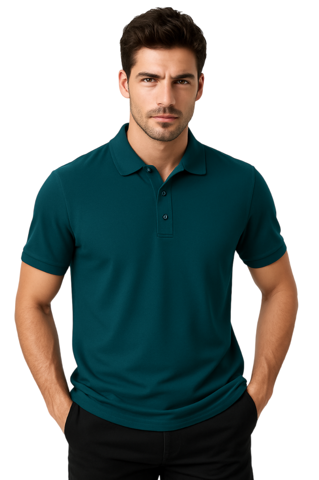 Men's Blue 100% Cotton 220 GSM Polo Tshirt
