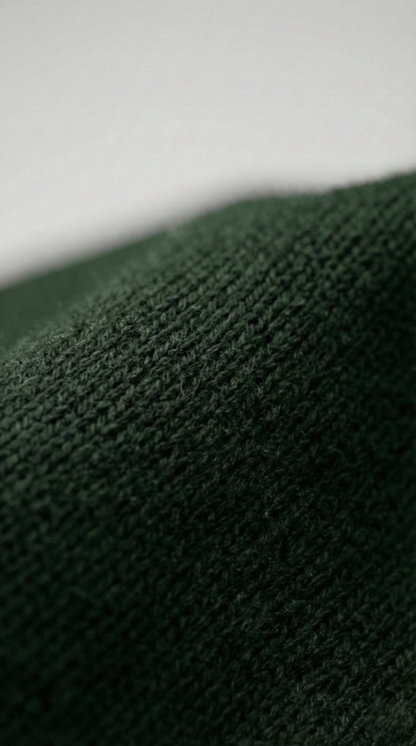 Kleeves Classic 100% Cotton Green Varsity Jacket