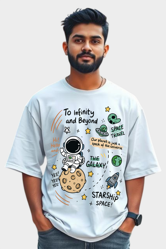 To Infinity and Beyond Oversized 100% Cotton 240 GSM T-Shirt