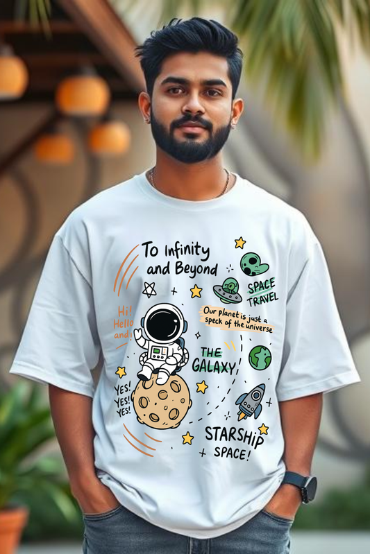 Oversized unisex white streetwear tshirt India